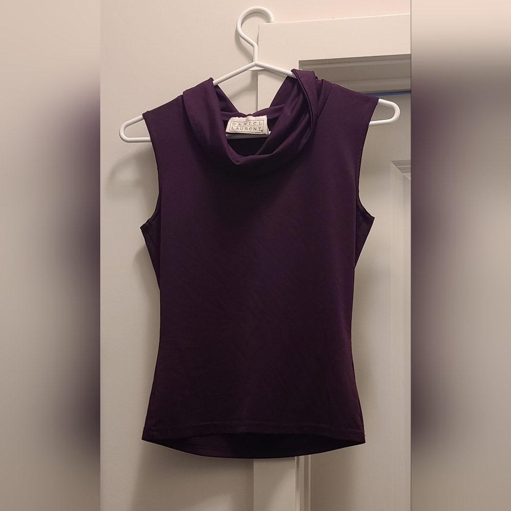 Fitted Purple Tank Top Blouse